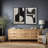 Mid Century Shape "Black Green Abstract Shape Artwork, Classy Minimal Contemporary Neutral Wall Pictures, Framed Canvas Giclée Print 2 Pieces Wall Art" 16x24x2 pcs, 24x36x2 pcs-92285502-92285500
