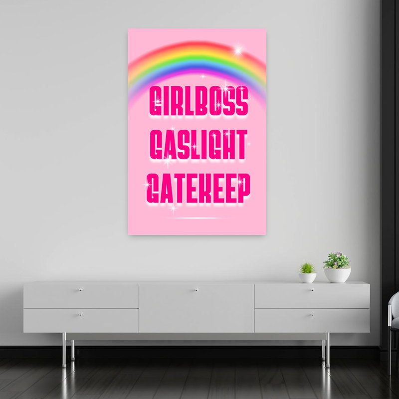«Girlboss Gaslight Gatelight Modern Vibrant Abstract Landscape Nature», reproduction d'art, 60" H x 40" W