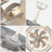 20" Boho Caged Ceiling Fan with Light and Remote, White Fabric Vintage Fandelier Ceiling Fan with 6 Speeds for Bedroom