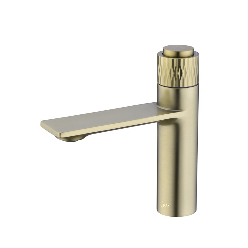 Robinet de salle de bain à un trou, Or brossé