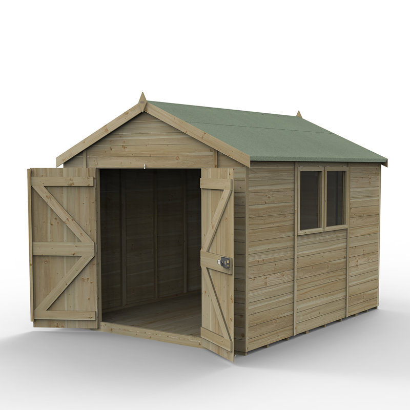Timberdale 10 x 8 Double Door Apex Shed, Yes