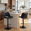 Tabouret de bar pivotant à hauteur réglable Tabouret de bar moderne en similicuir avec structure en métal-114210754