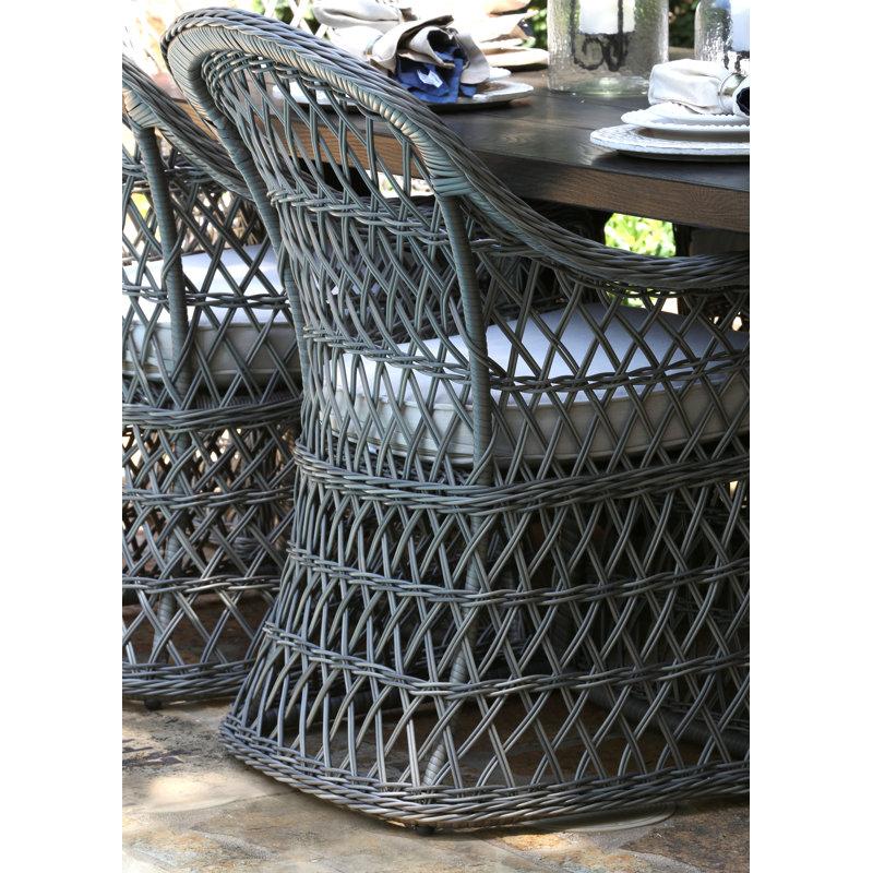 84'' Rectangular 6 - Person Outdoor Dining Set with Sunbrella Cushions