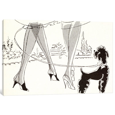 «Stockings and A Poodle», impression sur toile