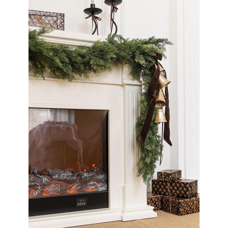 6FT Dark Green Artificial Pine Garland for Indoor and Outdoor Christmas Decor
