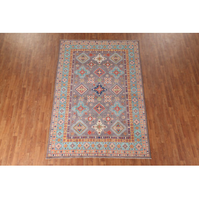 Purple Kazak Living Room Area Rug 6