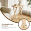 Ensemble de 4 plateaux de télévision pliables, ensemble de 4 plateaux de télévision, table d'appoint en bois massif pour manger au canapé, table de collation pliable pour les petits espaces, assemblage facile, L 19 po x l 14,5 po x H 26 po