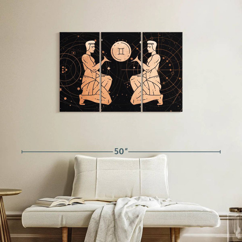 Signe du zodiaque Adella Gemini, H 24 po x l 38 po
