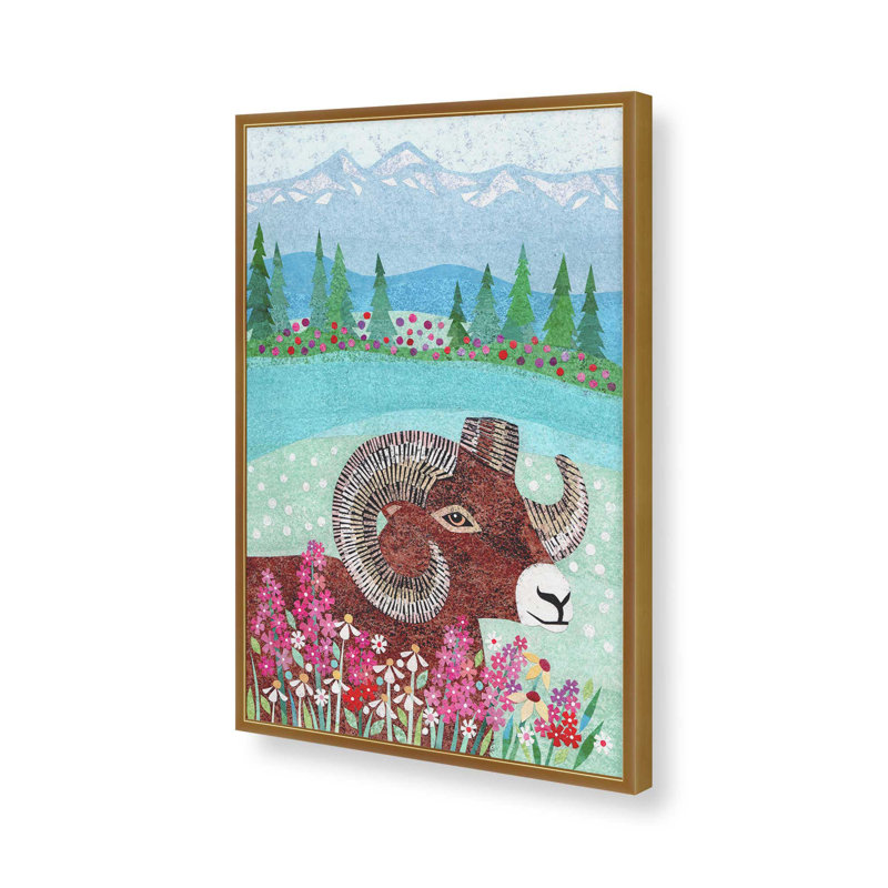 «Wilderness Collage XV» par Kim Conway, reproduction d'art, Impression sur cadre ouvert sans papier mat, H 48 po x l 32 po