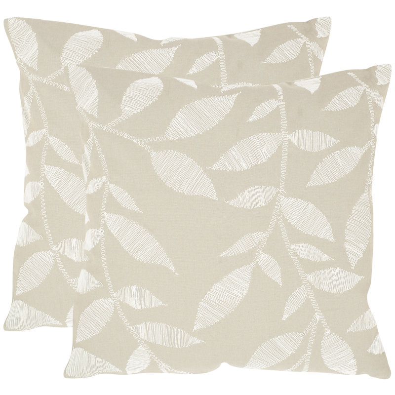 Coussin décoratif en coton May, 18" H x 18" L x 2,5" D