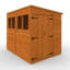 8x6w TigerFlex® Shiplap Pent Double Door Shed