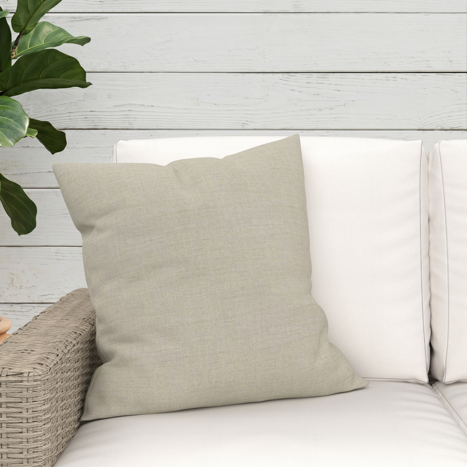 Lani 20" x 3" Sunbrella® Throw Pillow, Play Sage