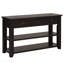 Console 48 po, 3 tiroirs, 2 tablettes, bois de pin pour entrée - noir vieilli