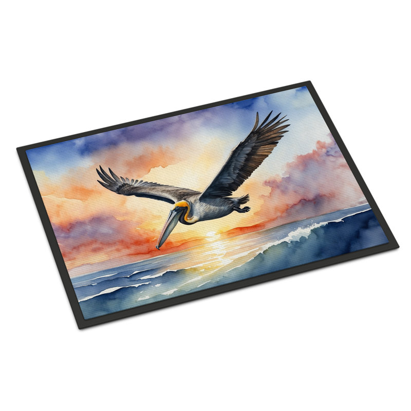 Paillasson Pelican Fyling au lever du soleil, L 18 po x L 27 po