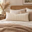 Housse de coussin lombaire en coton thaïlandais crème tissée à la main, accessoire décoratif-121002543-121002545