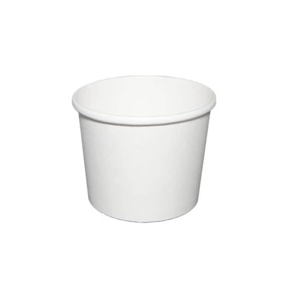 Ecoquality 12Oz Disposable White Paper Soup Containers - Paper Ice Cream Cups, Dessert Bowls For Cold, And Frozen Yogurt Cups (50)