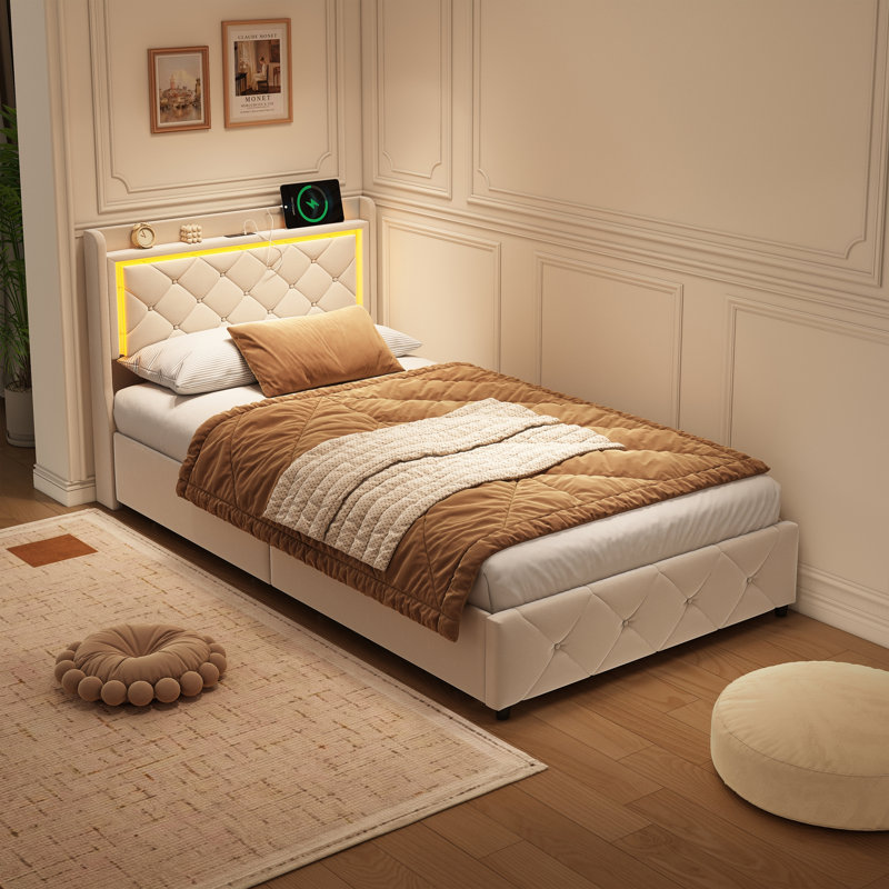 Ottoman Storage Bed, European Single (90 x 200 cm)