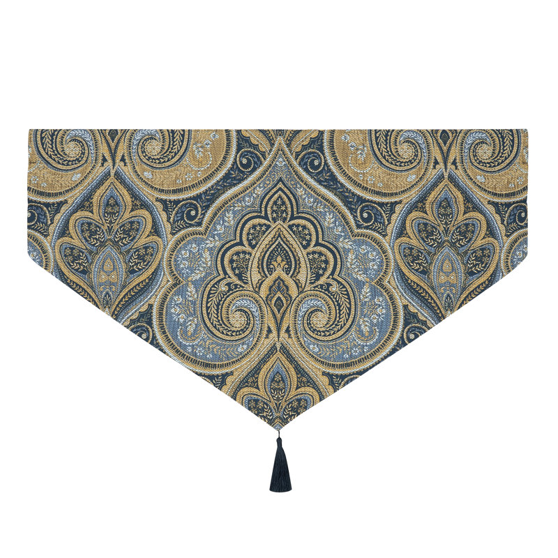 Cantonnière Messot fenêtre bleu marine Messina