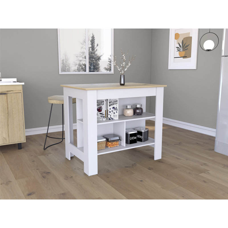 Îlot de cuisine polyvalent avec rangement abondant et design tendance