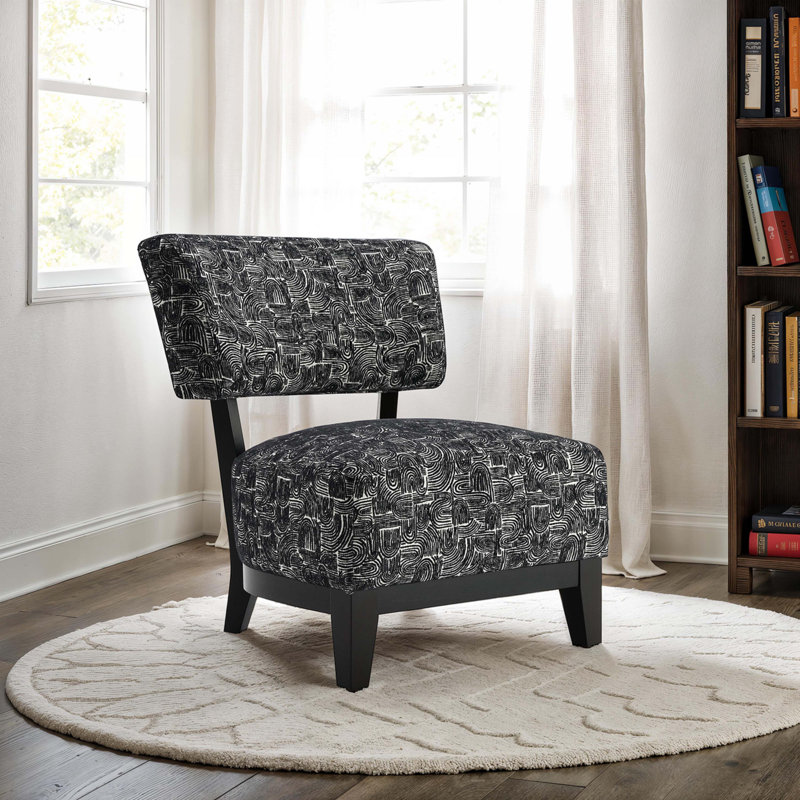 Chaise d'appoint de style contemporain, Noir
