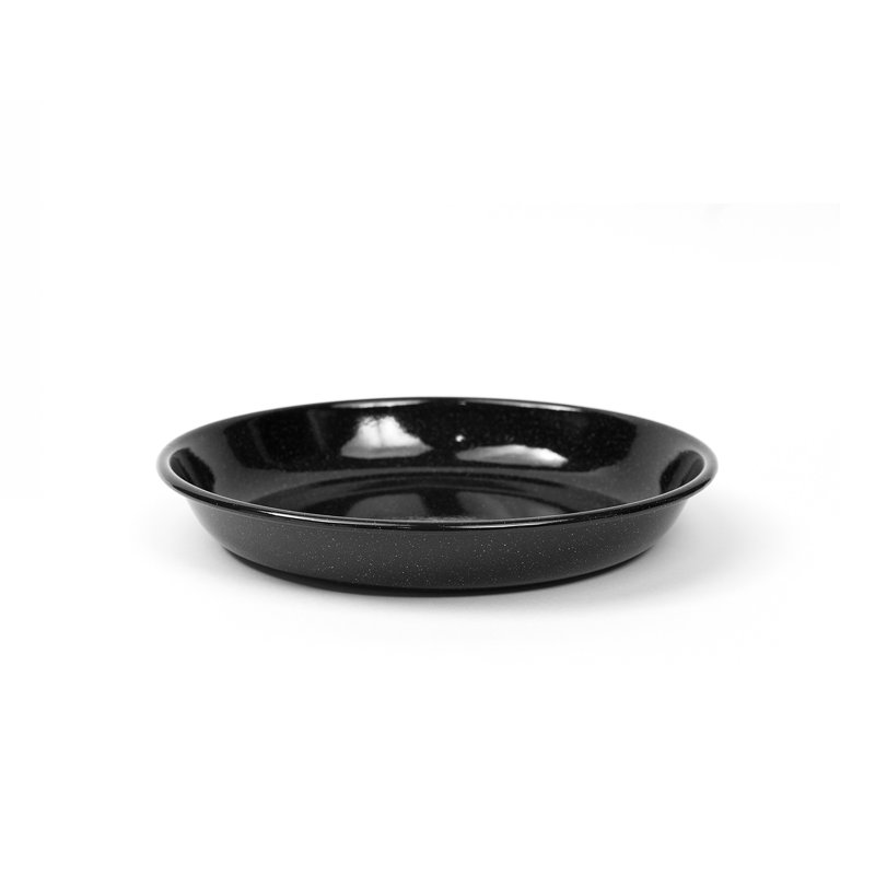 Crow Canyon Enamelware Stinson Pasta Plates	, Black 