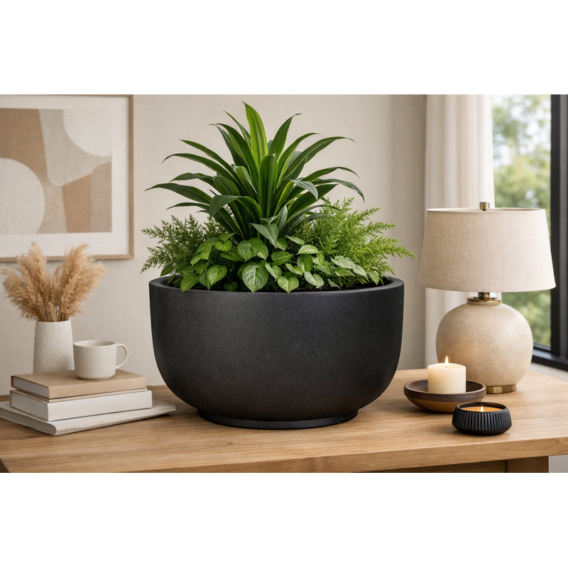 Bol entrepreneur léger de 30 po - Gris granit, Gris, H 15 po x l 30 po x P 30 po