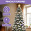 Arbre de Noël artificiel en forme d'épinette floqué / givré 7,5 pi-255621508