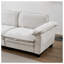 Canapé modulaire 3 places avec repose-pieds en chenille beige et structure en bois massif-642757323-642757324