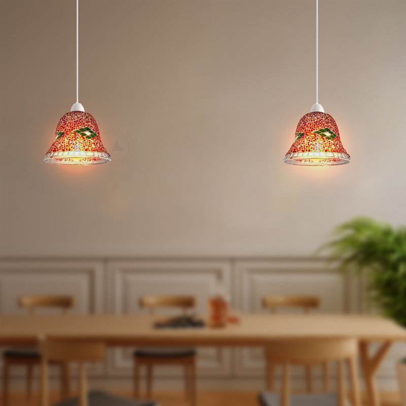 11.5cm H Glass Bowl Pendant Shade ( Screw On ) in Multicolour