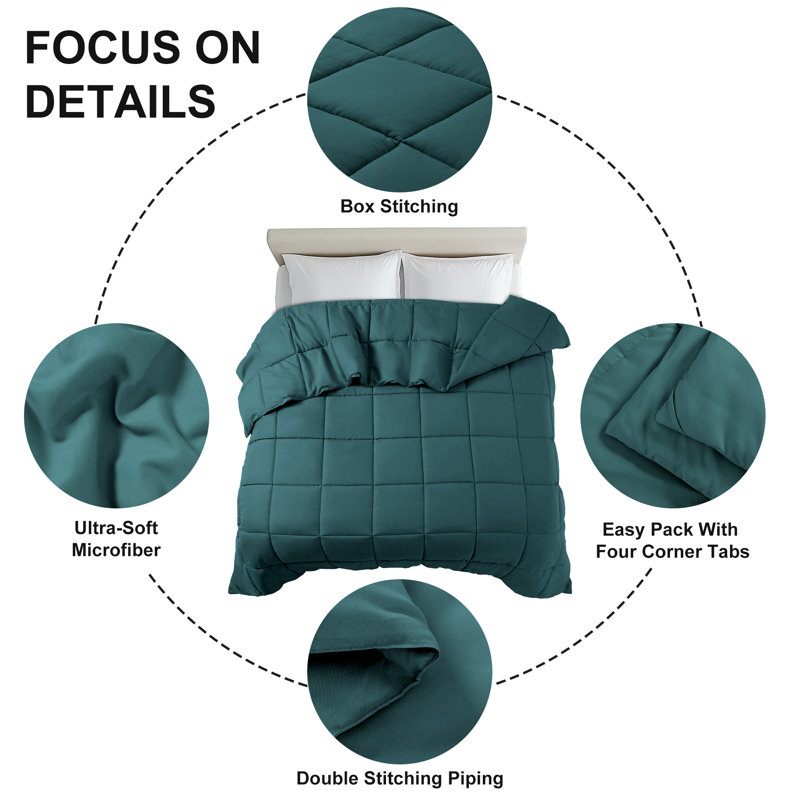Édredon en microfibre , Édredon simple, Vert