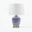 Lampe de table bleue en céramique