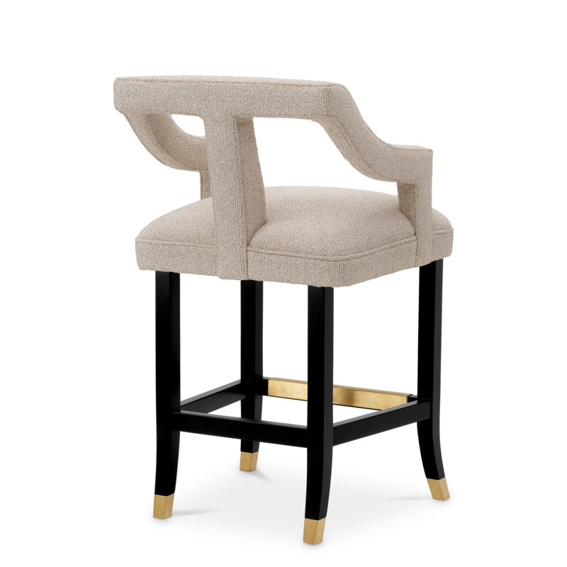Roumier Upholstered Stool, Bar Stool (28.35" Seat Height)