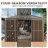 12' x16' Sunroom Gazebo, Fully Enclosed Outdoor Sunroom with Lockable Sliding Doors, Galvanized Steel Double Roof Hardtop Gazebo, Aluminum Frame Patio Solarium for Backyard-129167806