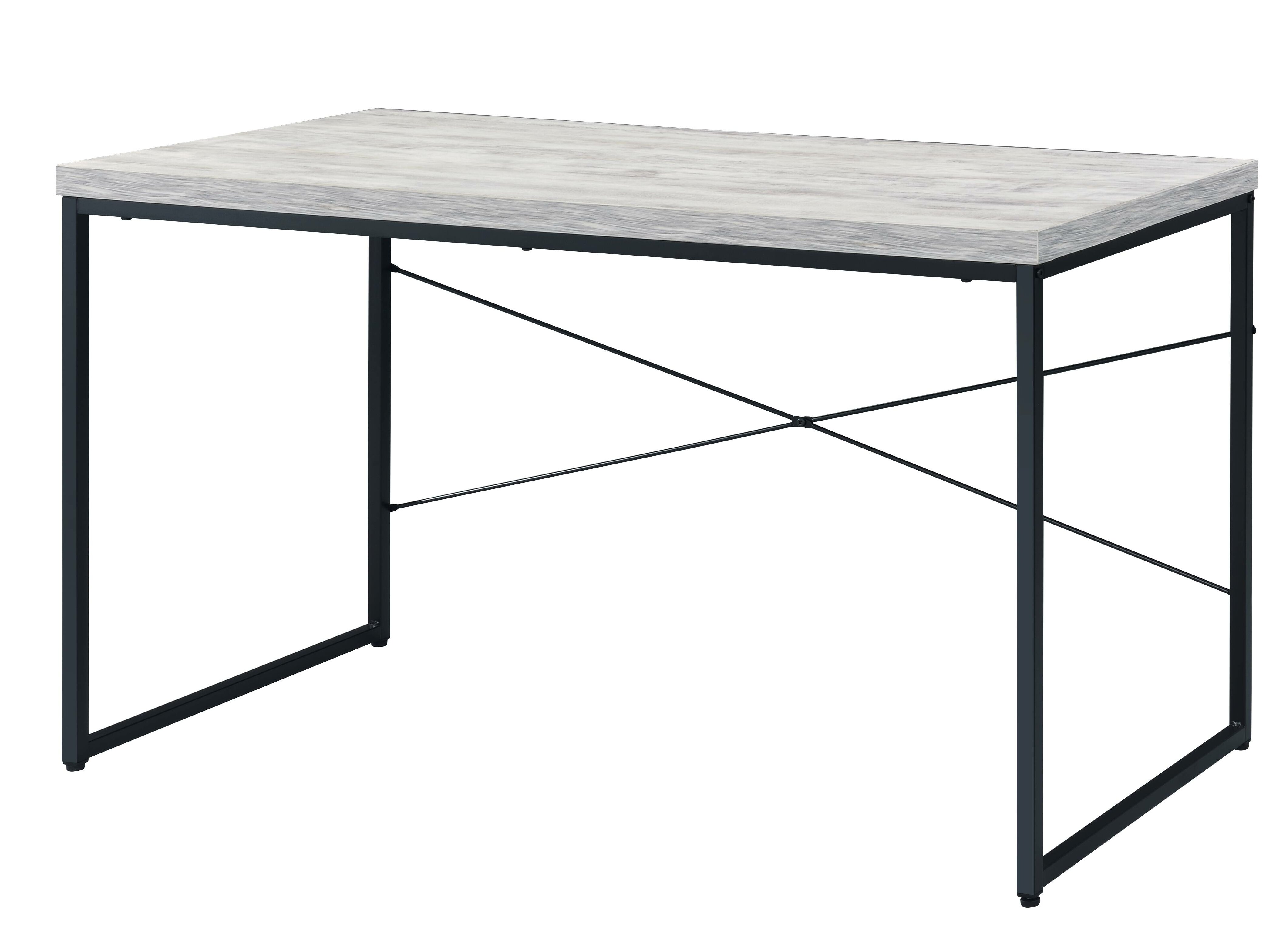 Antawan Desk Ebern Designs Size: 29 H x 47.25 W x 23.5 D, Color (Top/Frame): Brown/White