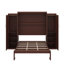Lit escamotable avec 2 garde-robes et tablette de rangement-115694412-115694413