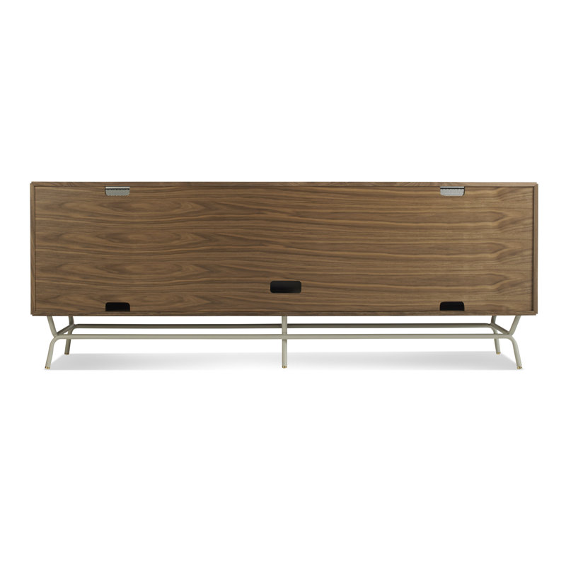 Dang Media Console, Walnut/Putty Gray