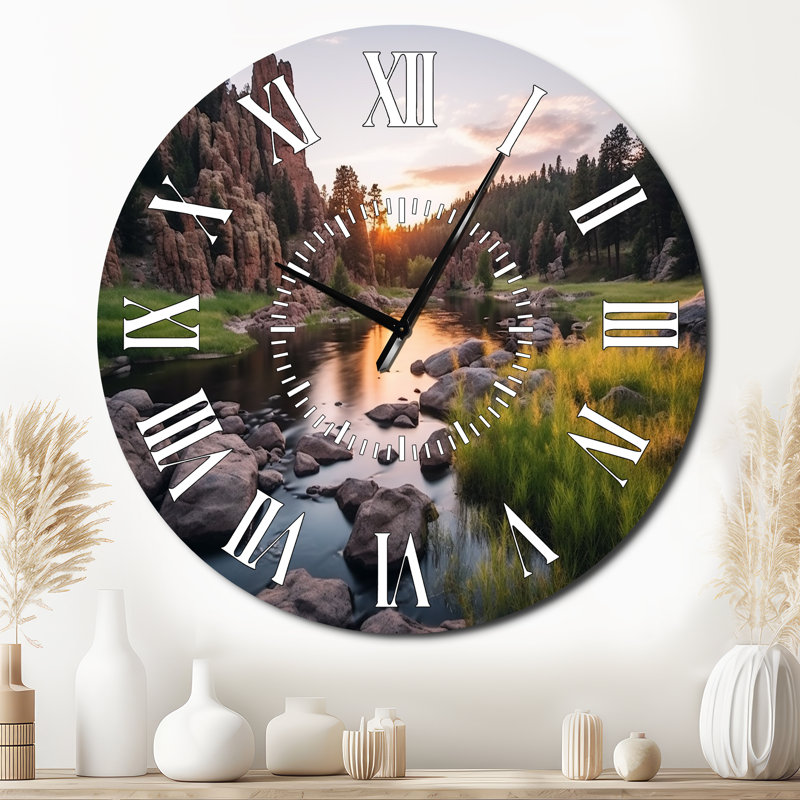 Horloge murale South Dakota Custer State Park Serenity II - South Dakota, Surdimensionné