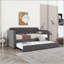 Lit de jour simple tapissier avec couchette, charge USB et design Mid-Century-130694354