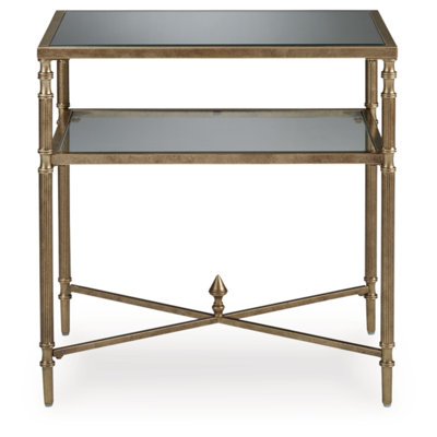 Alsafi Glass Top End Table
