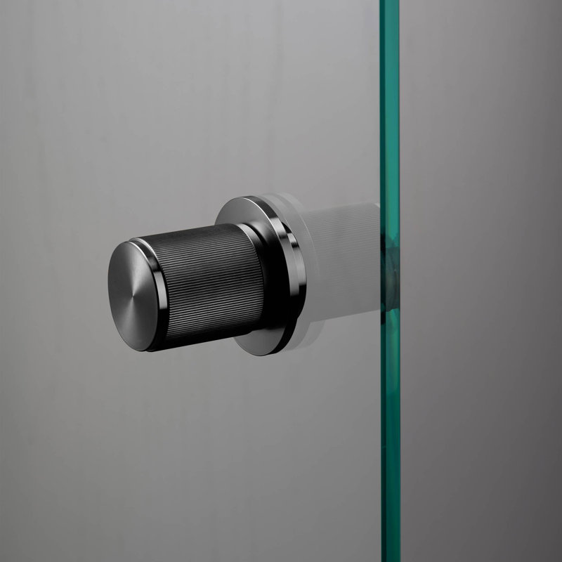 Cylindrical Knob with Round Rosette, Gun Metal
