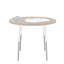 Table ronde 36 "à fil de bois thermofusionné avec pieds réglables standard - sable asiatique / blanc-124895193