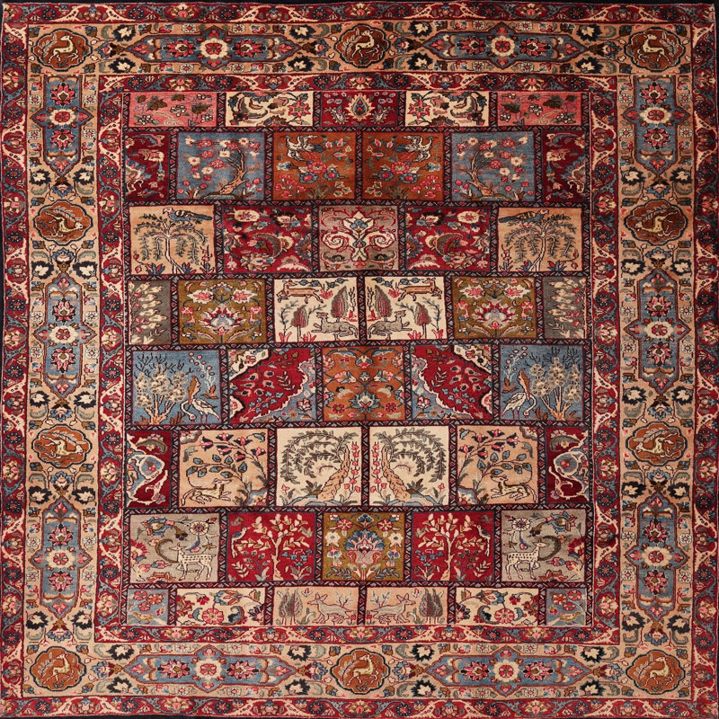 Oriental Indoor Rug, Square 5'