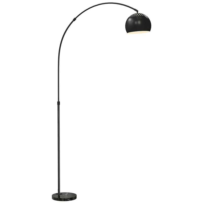 167cm Painted Arched Floor Lamp, Black