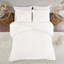 Ensemble de housse de couette à motif floral en chenille de coton capitonné 3 pièces pour lit double / grand, style maison de campagne douce et confortable-119369635-119369633