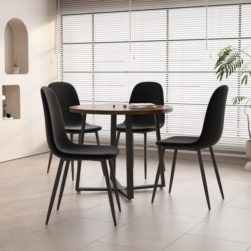 Ensemble de salle à manger Elladine, Noir, Brun