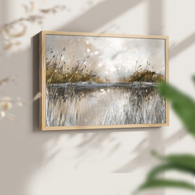 Vue sur le lac Honeybloom - impression encadrée - réaménageable