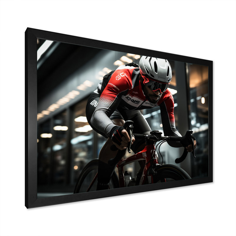 Pédale de bicyclette Power IV - imprimé, H 24 po x l 32 po x P 1 po, Cadre photo noir