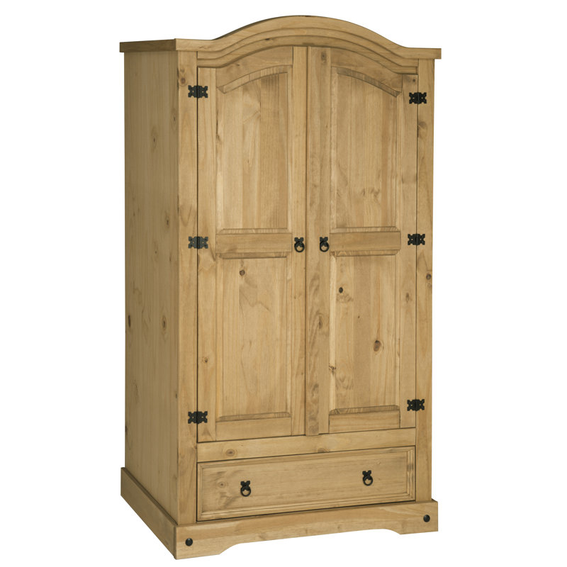 Spearville 2 Door Solid Wood Wardrobe