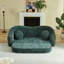 Canapé inclinable convertible courbé de 86 pouces, canapé-lit pliant sans cadre 2 en 1 avec base coulissante et siège profond, canapé inclinable en chenille à deux places, aucun assemblage requis Vert-115151664