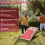 Jeu de Cornhole portable de 120 x 60 cm avec 8 sacs de sable et sac de transport, planches double couche en pin massif, impression UV, idéal pour jouer en famille dans le jardin, à la plage ou en camping.